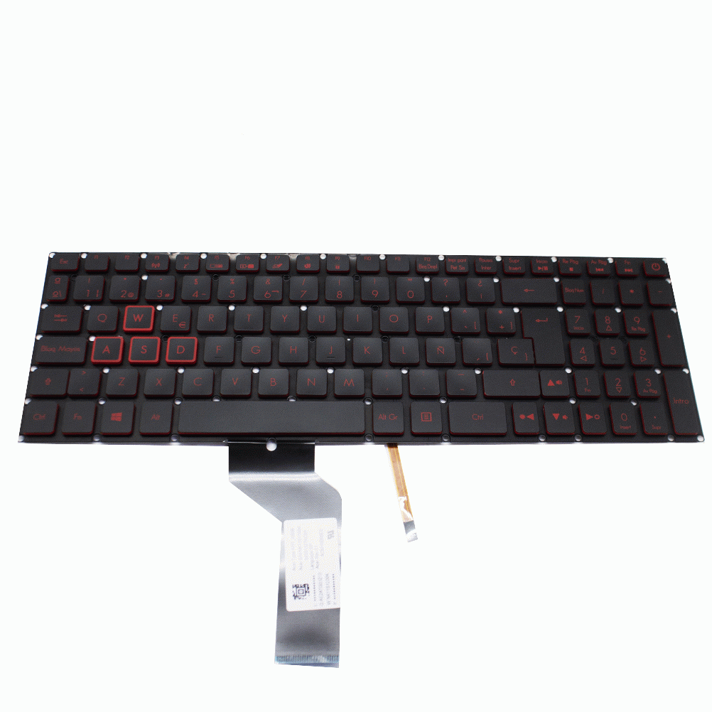 Teclado de recambio para ordenador portátil ACER - ACER an515-51 teclas rojas backlight 71789