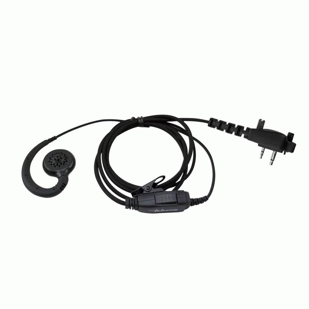 Telecom MAF-CR-ICF11 Microauricular amb cable reforat teixit fibra per walkies ICOM