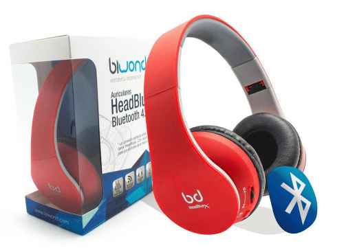 Auriculares BIWOND headbluex Bluetooth 4.0 rojo 50915