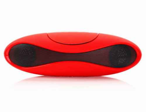 Altavoz portátil Bluetooth oval rojo 51144