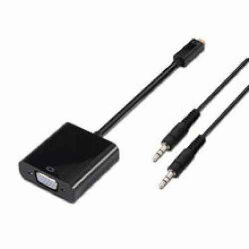 Conversor micro HDMI a SVGA+audio d/m-SVGA/h+3.5/h negro 51392