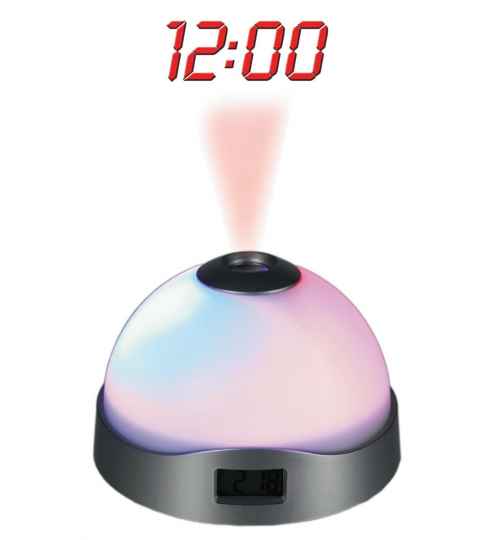 Reloj-despertador luz LED y proyector 51399
