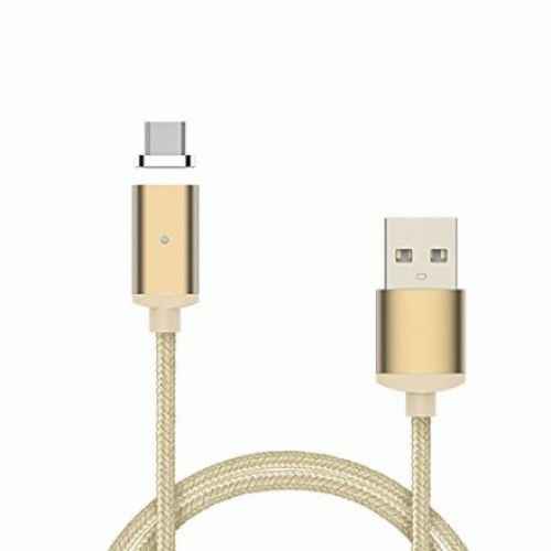 Cable USB a micro USB 5 pines (carga y transferencia) metal oro 1m BIWOND 51933