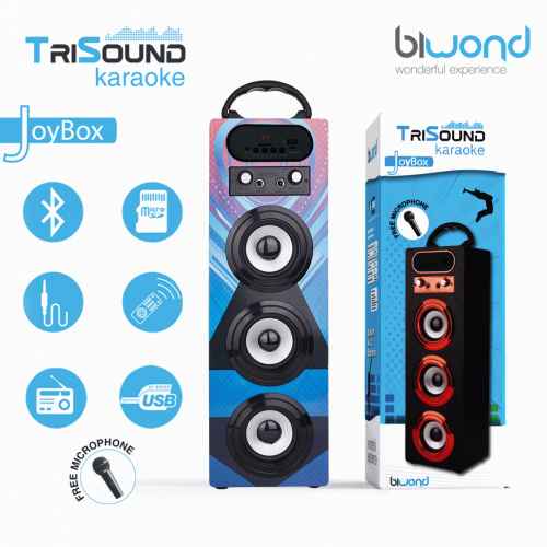 Altavoz BIWOND joybox trisound karaoke negro 56474