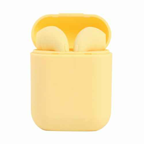 Mini auriculares Bluetooth tws i12 amarillo 56719