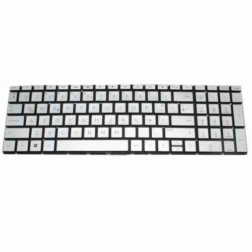 Teclado de recambio para ordenador portátil HP - HP PAVILION 15-da plata retroiluminado backlight 71652