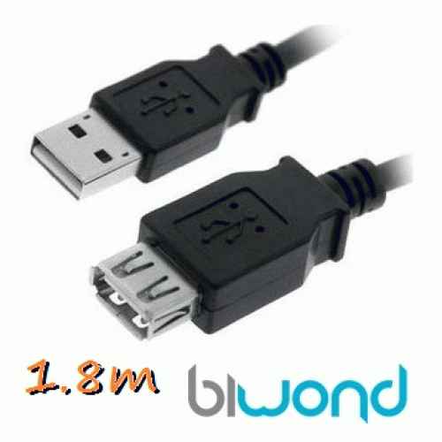 Cable USB 2.0 a/m-a/h 1.8m BIWOND 800787