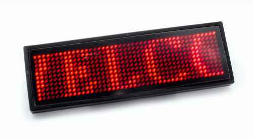 Placa anuncio texto LED rojo 92297