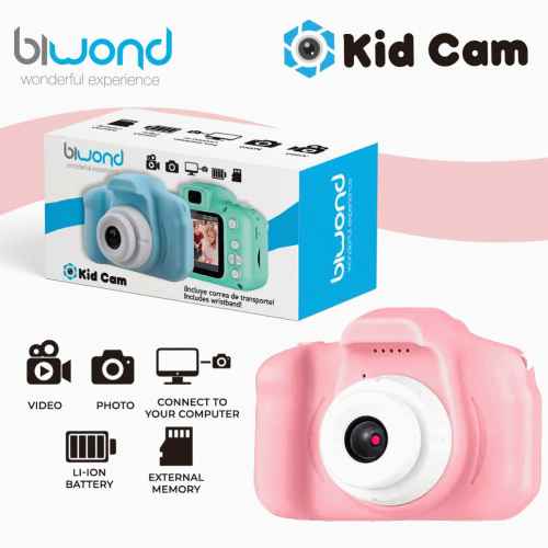 Cámara infantil BIWOND kid cam rosa BW0131