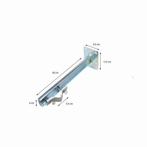 Mirmidon HARD-350U Soporte de pared de 40 cm para mástiles de antena, con sujección mediante 4 tacos