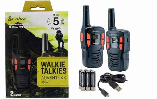 Cobra AM245 pareja de walkies PMR 446 uso libre color negro