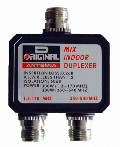 D-Original DX-CF-416-A Duplexor 1.3 - 170 MHz / 350 - 540 MHz entrada y salidas conectores tipo N hembra