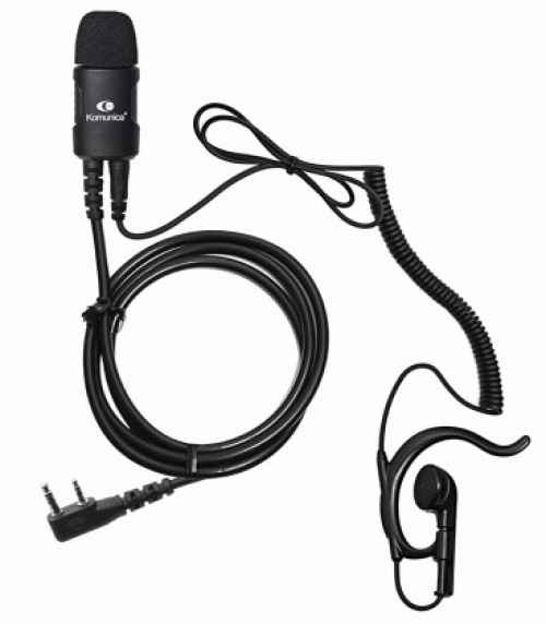 Komunica PWR-2402 Microauricular pinganillo con cancelación de ruido para walkies Kenwood/Dynascan/Tecom/HYT