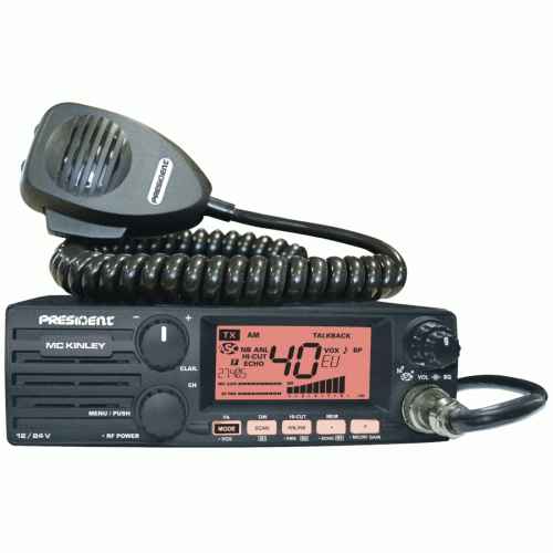 President McKinley emissora CB 27 MHz AM/FM/USB/LSB 12/24V