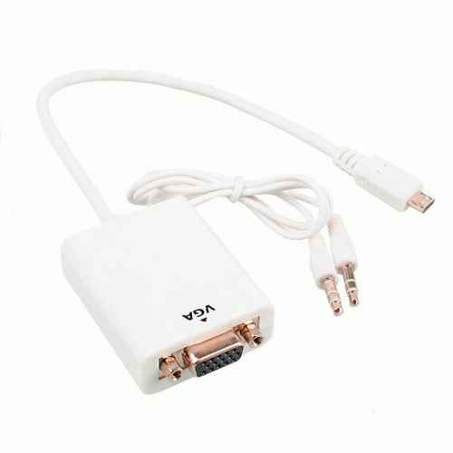 Conversor mini HDMI a SVGA+audio c/m-SVGA/h+3.5/h blanco 51593
