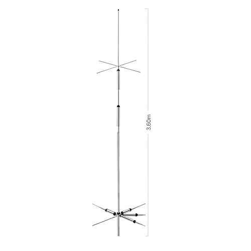 Diamond CP5HS2 Antena vertical HF para base 5 bandas