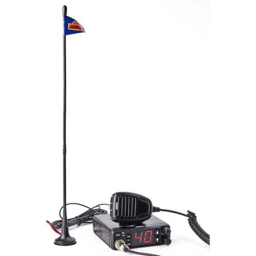 Jopix AP7 + Antena base magnética - Kit emisora CB 27 Mhz montaje rápido