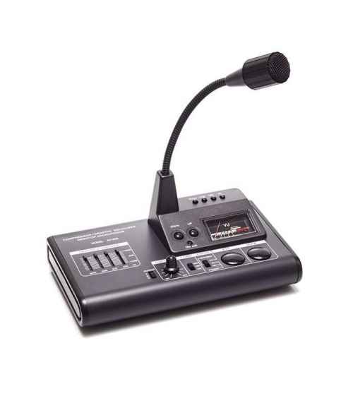Komunica AV-908 Micrófono sobremesa para emisora con compresor, medidor y ecualizador
