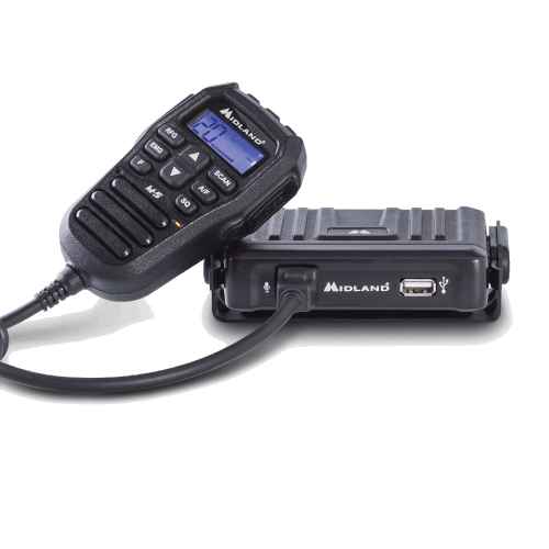 Midland M-5 emisora CB Multi con display y controles en el micrófono