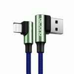 Cable acodado USB 2.0 a lightning azul / verde BIWOND 21N08