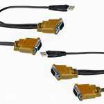 Set 2 x cable VGA m / VGA m para kvm 1.2m 56071