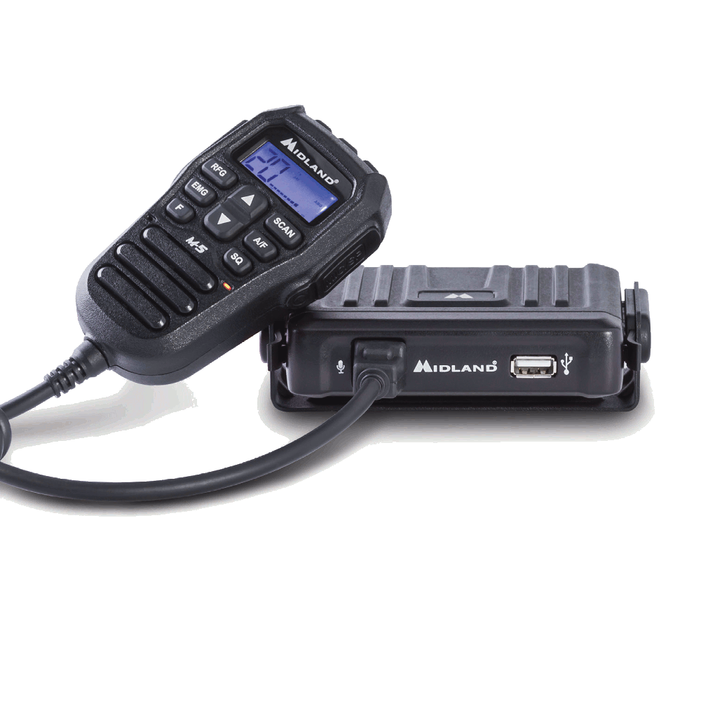 Midland M-5 emisora CB Multi con display y controles en el micrófono