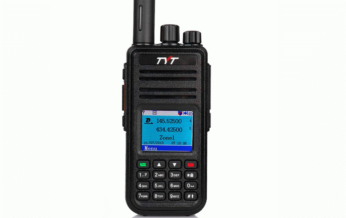 TYT MD-UV390-GPS Walkie  DMR doble banda VHF / UHF con GPS protección IP67
